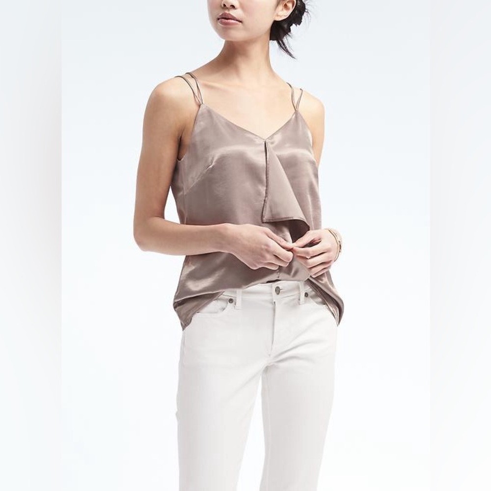 Banana Republic Heritage Cascade Front Cami Tank in Vintage Taupe